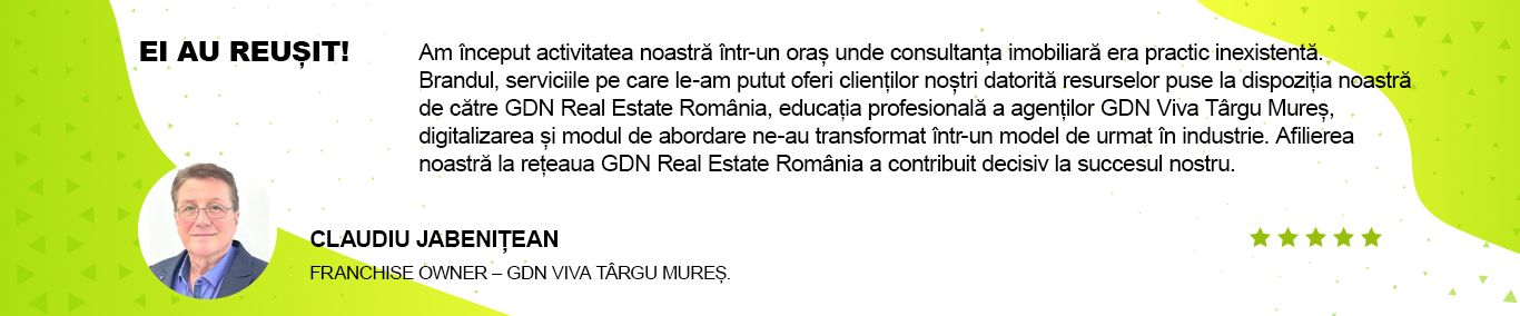 Claudiu Jabenițean, Franchise Owner – GDN Viva Târgu Mureș.