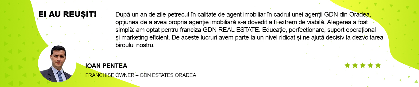 Ioan Pentea Franchise Owner – GDN Estates Oradea